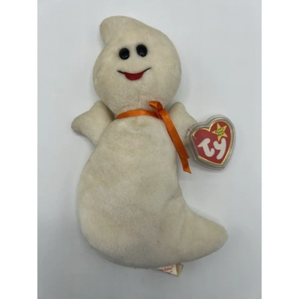 Ty Beanie Baby: Pumkin' the Pumpkin And‎ Spooky The Ghost Plush
